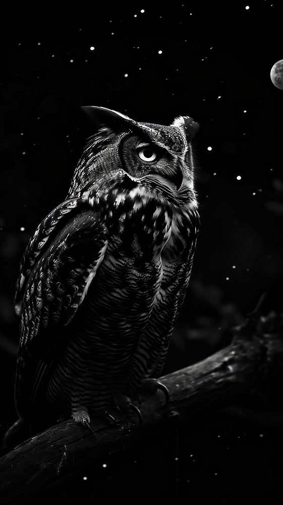 Owl night outdoors animal.