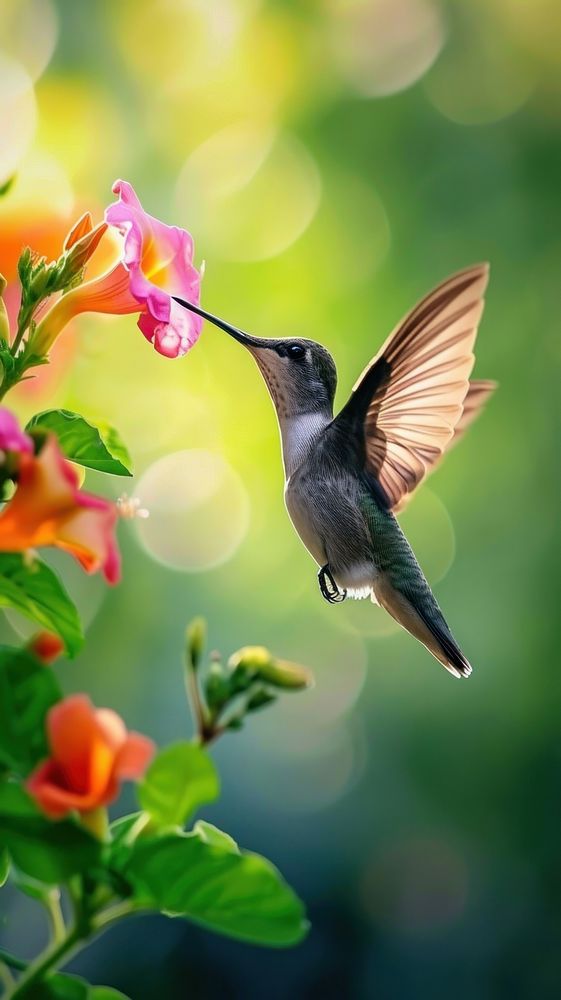 Hummingbird hummingbird flower beak.