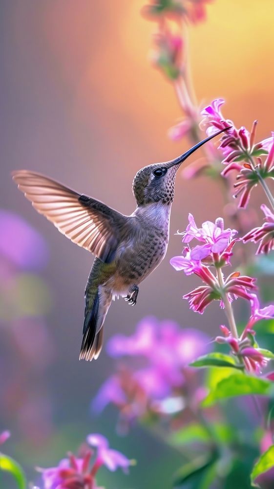 Hummingbird hummingbird hovering outdoors.