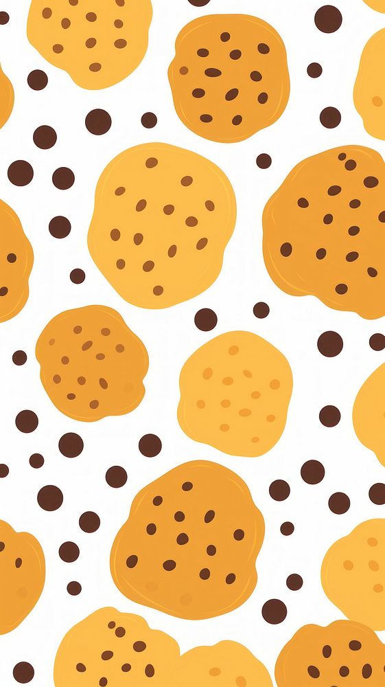  Cute cookie pattern backgrounds food. AI generated Image by rawpixel.