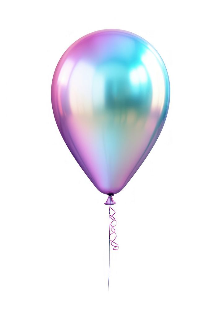 Balloon iridescent white background lightweight celebration.