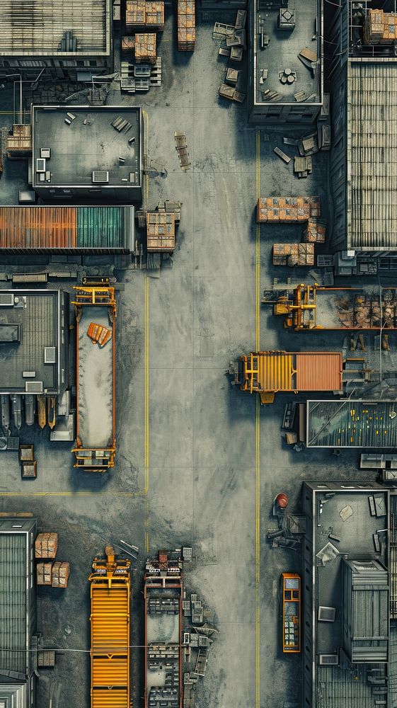 Aerial top view Warehouse architecture | Free Photo - rawpixel