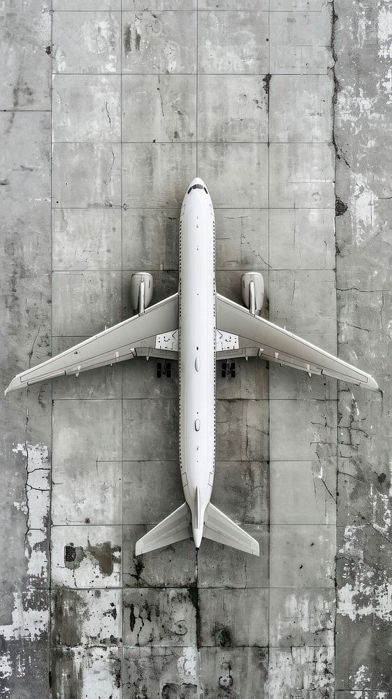 Aerial top down view of Airplane airplane aircraft airliner.