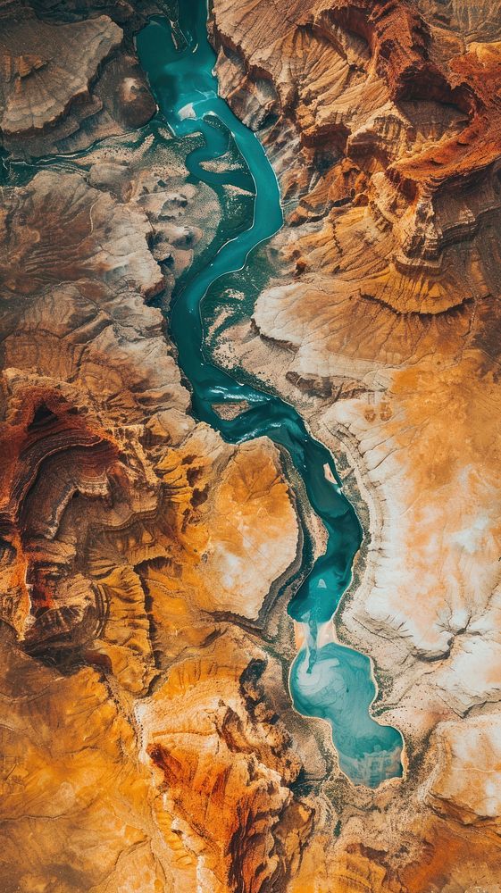 Aerial top down view of Grand canyon landscape outdoors nature.