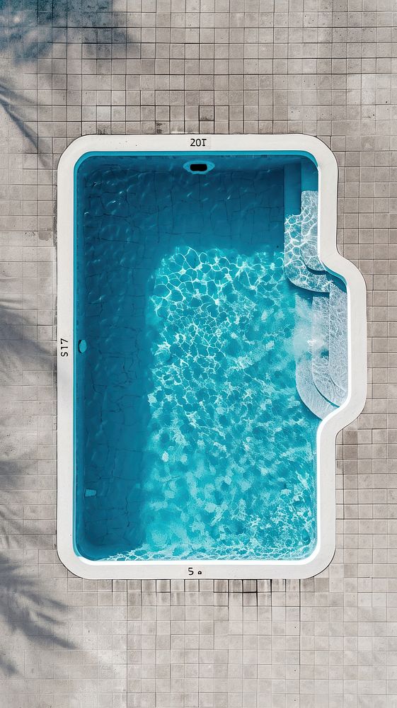 Aerial top down view of Pool outdoors pool architecture.