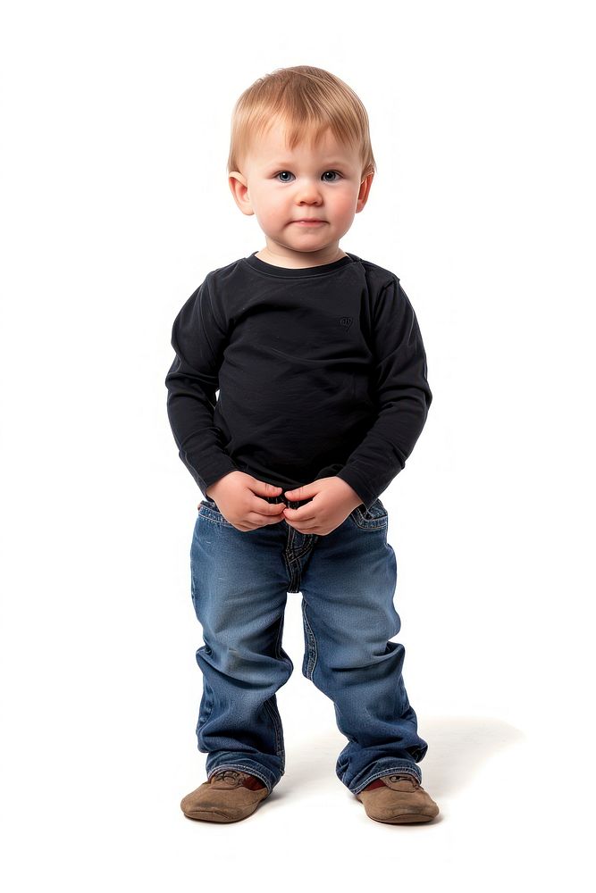 Photo of toddler portrait standing sleeve.
