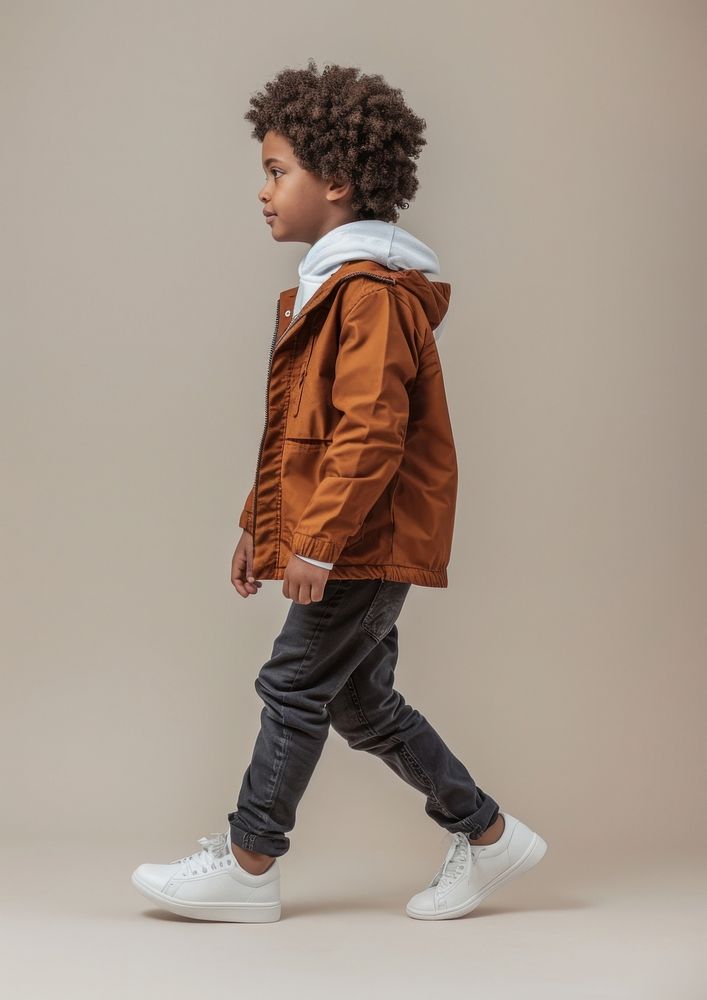 Photo of boy footwear jacket child.