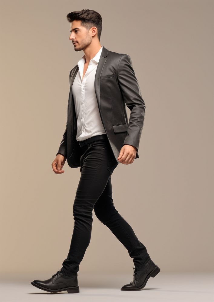 Photo of business man walking jacket blazer.