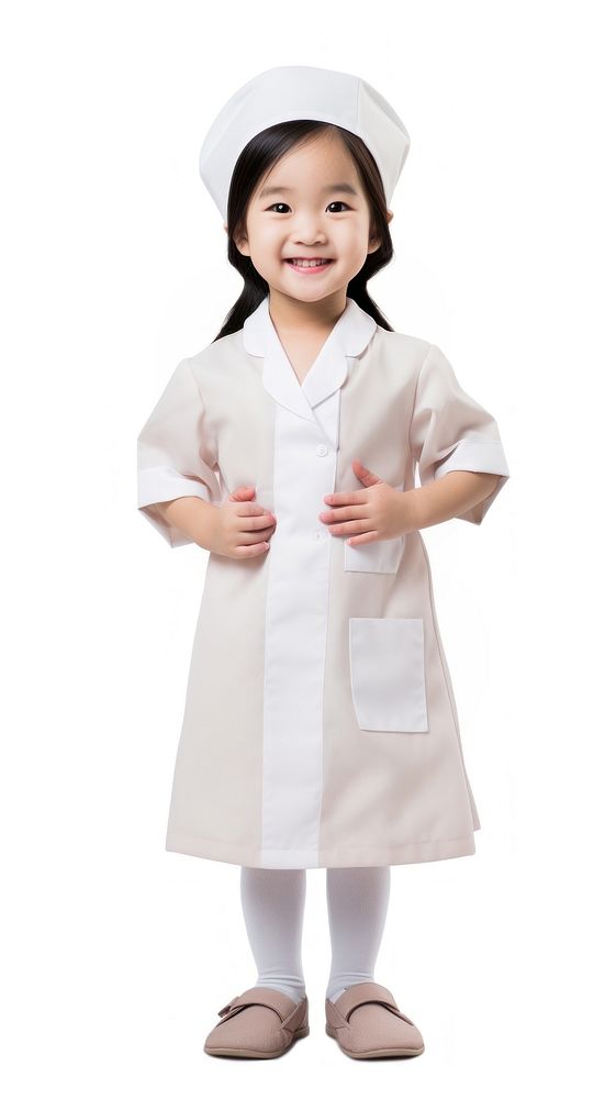 Nurse costume child white. AI generated Image by rawpixel.