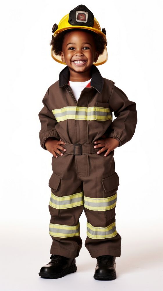 Firefighter uniform costume helmet. AI generated Image by rawpixel.