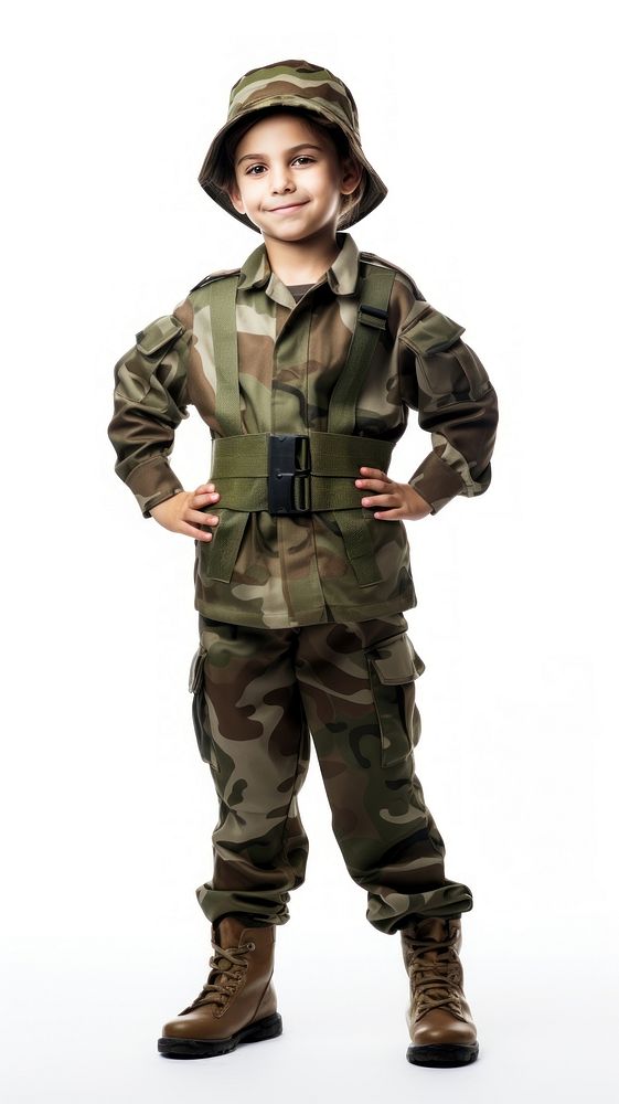Army uniform camouflage military costume. AI generated Image by rawpixel.