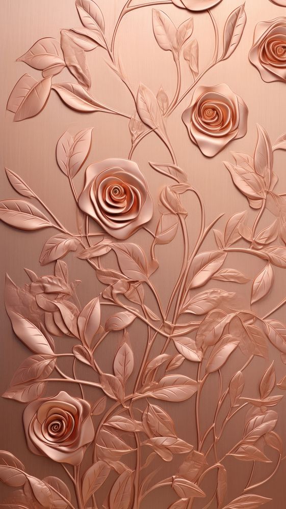 Vine bas relief small pattern oil paint rose art flower.