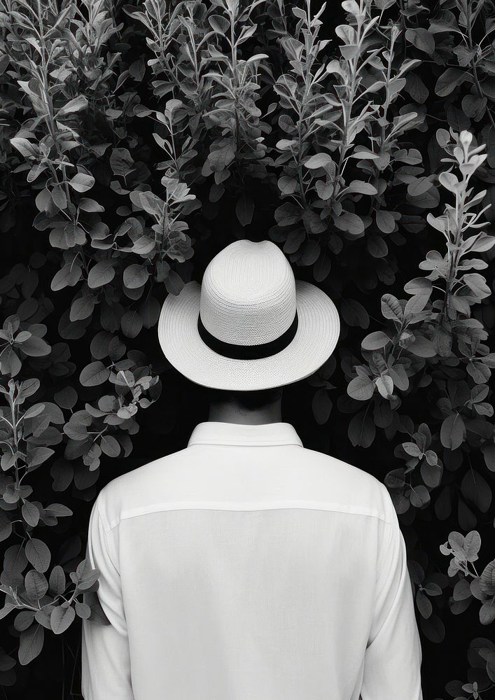 Aesthetic Photography men gardener outdoors black white.