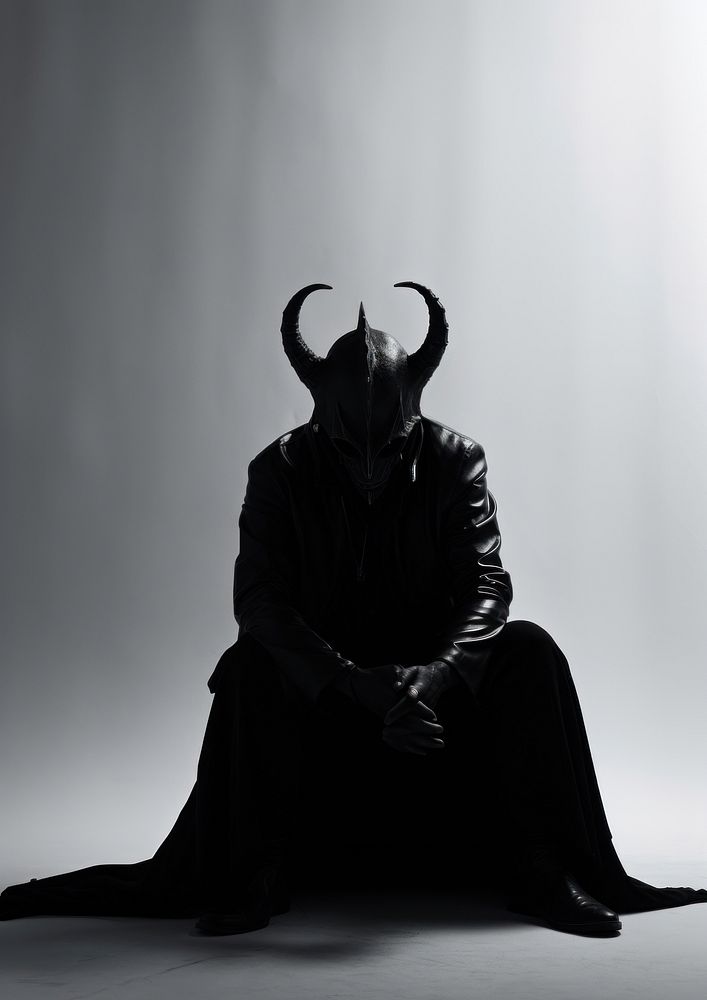 Aesthetic Photography of devil silhouette black adult.
