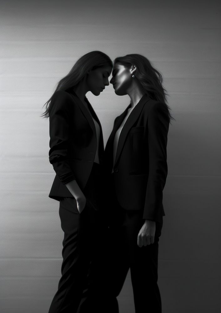 Aesthetic Photography of lesbian couple photography silhouette portrait.