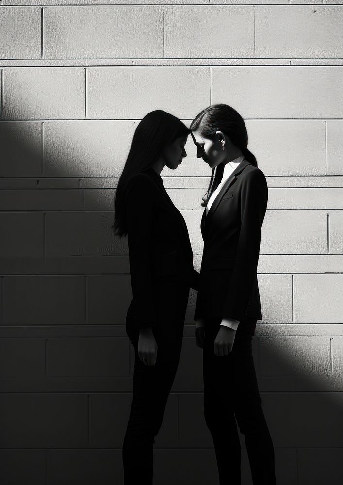Aesthetic Photography of lesbian couple silhouette architecture photography.