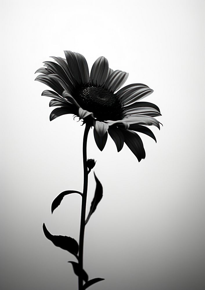 Aesthetic Photography of sun flower petal plant black.