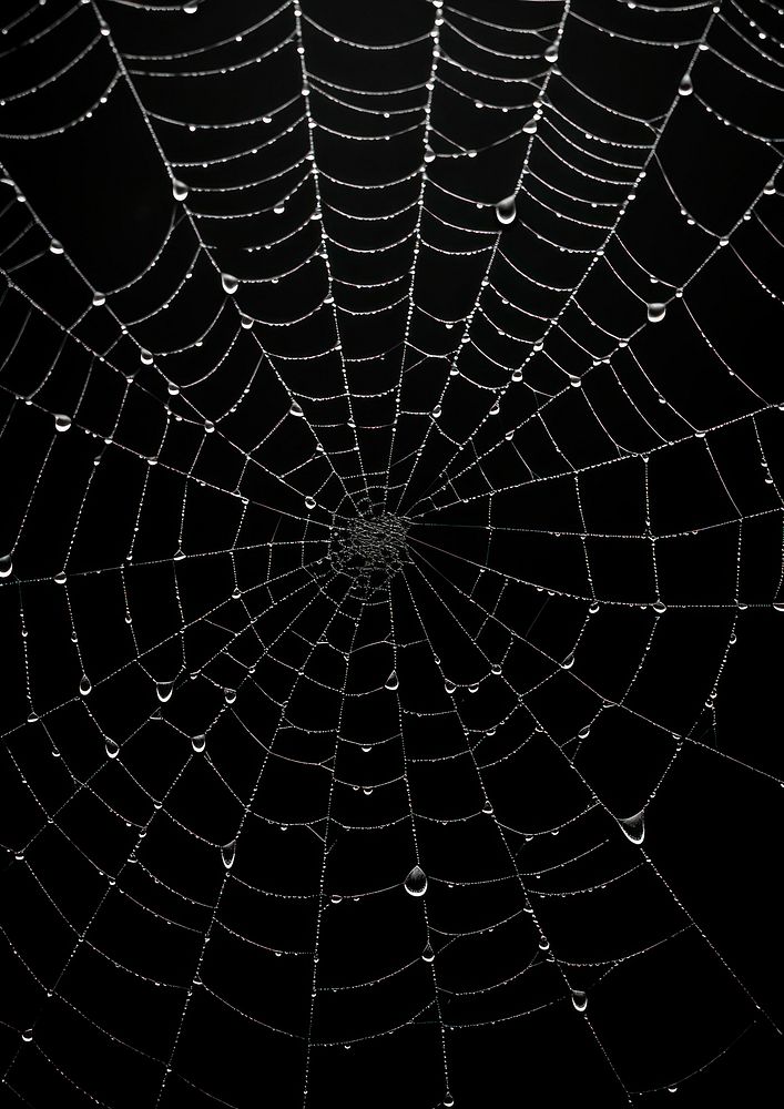 Aesthetic Photography of spider web black backgrounds complexity.