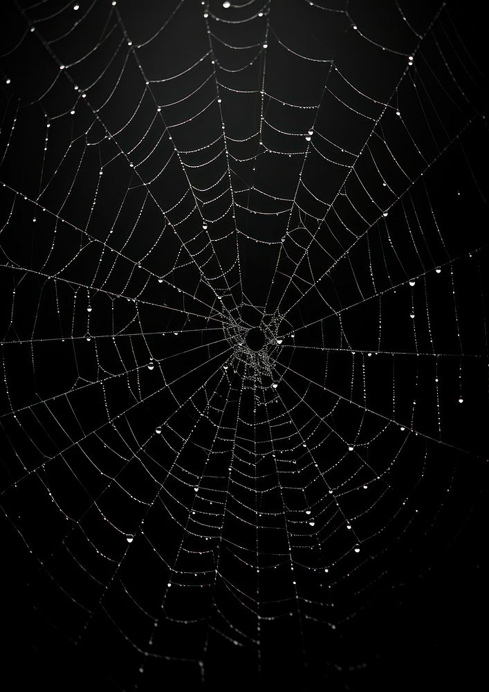 Aesthetic Photography of spider web nature black backgrounds.