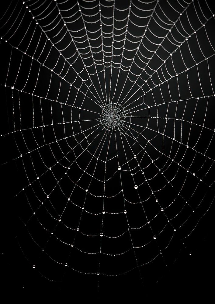 Aesthetic Photography of spider web black backgrounds concentric.