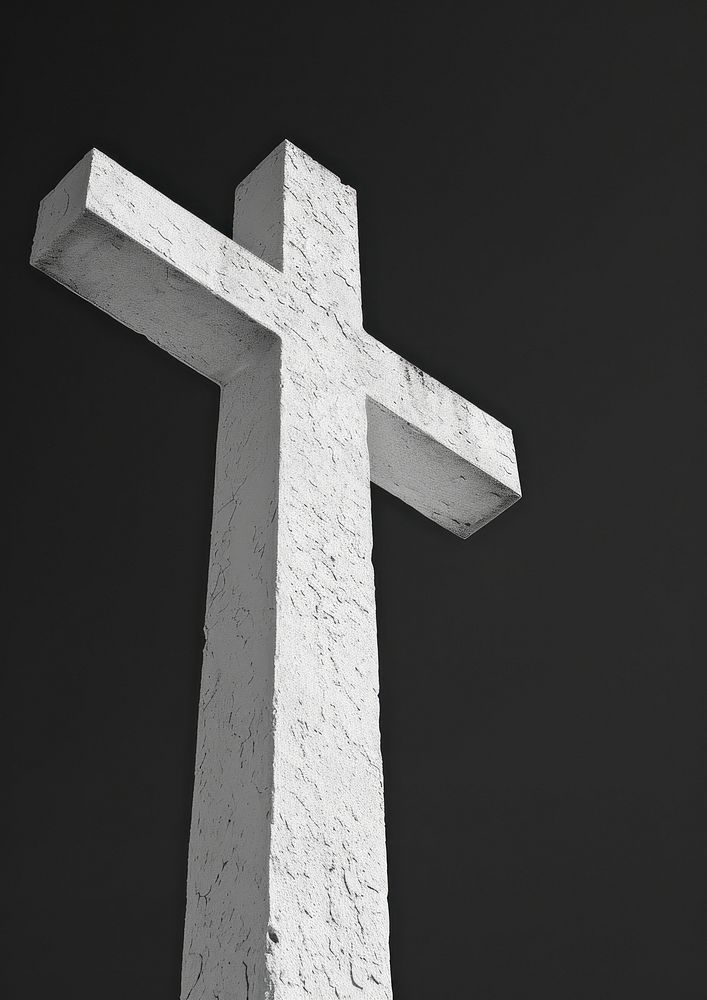 Cross symbol white black.