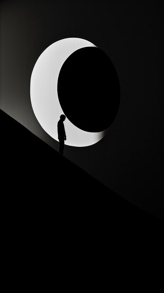 Photography solar eclipse silhouette monochrome astronomy.
