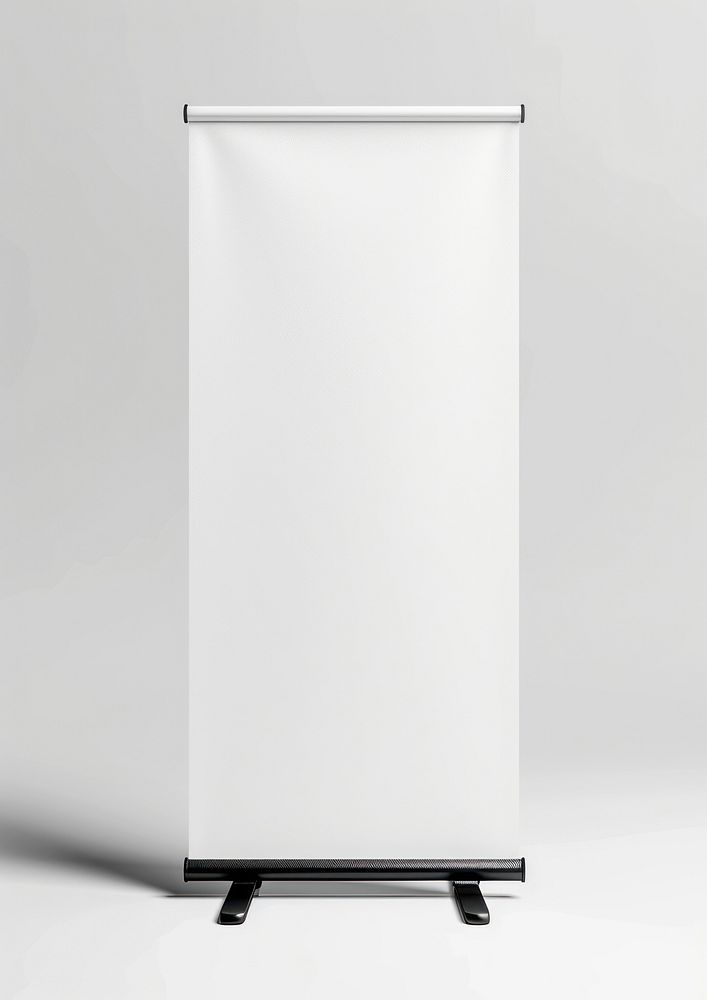 Rool up banner  white white background architecture.