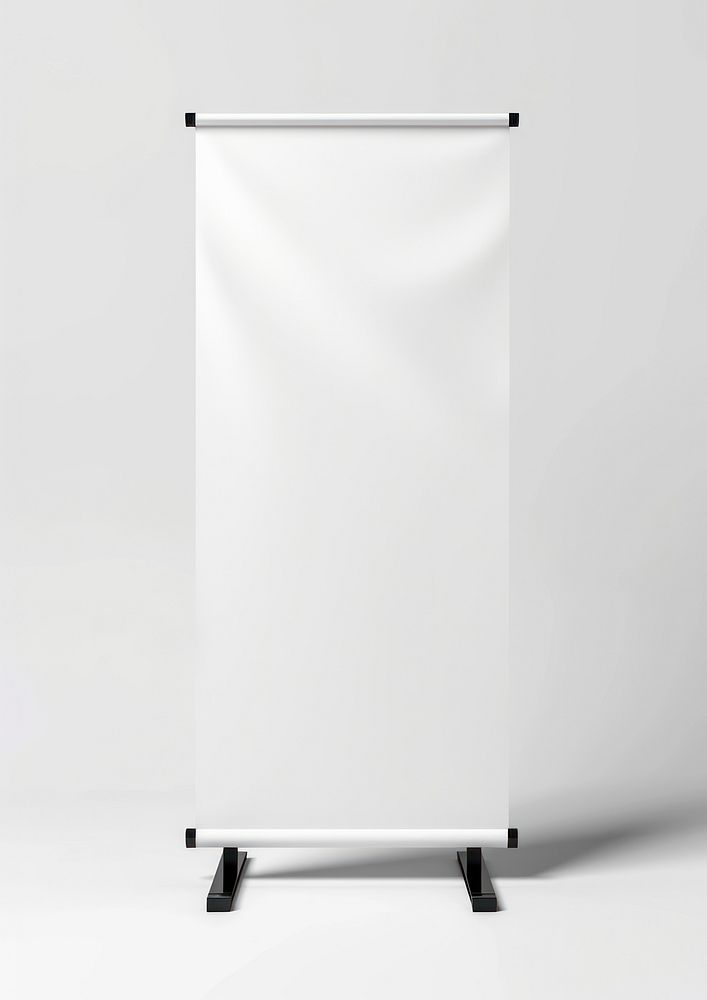 Rool up banner  white white background electronics.