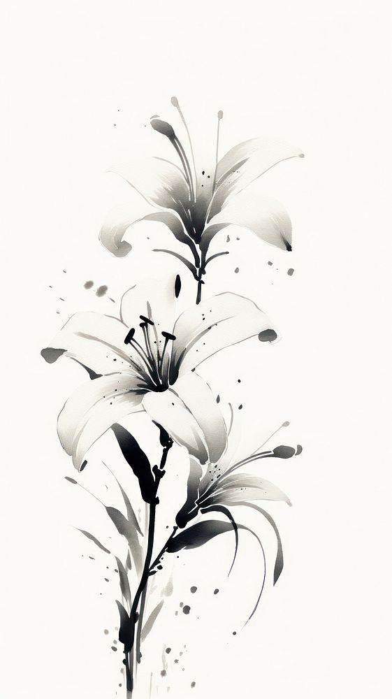 Flower pattern drawing sketch.