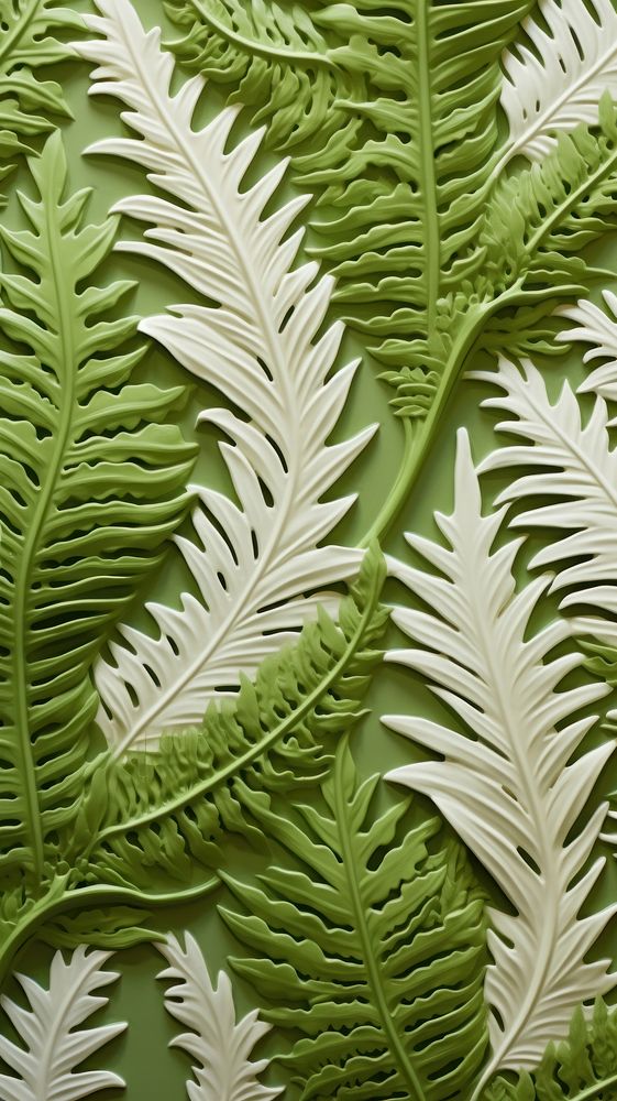 Fern bas relief small pattern plant leaf backgrounds.