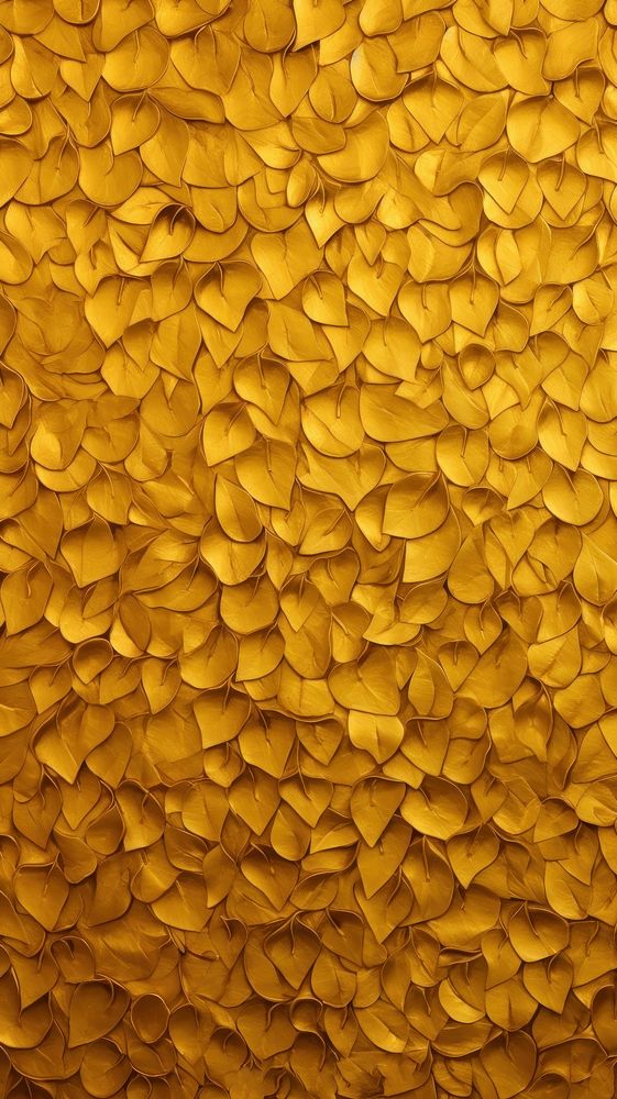 Ivy bas relief small pattern oil paint yellow backgrounds repetition.