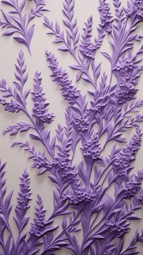 Lavende bas reliefsmall pattern oil paint art lavender nature.