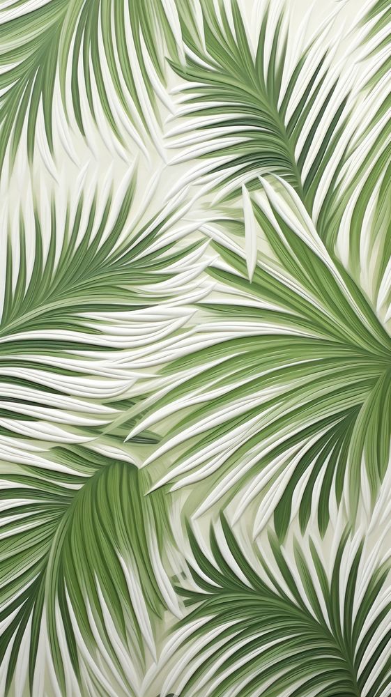 Palm leaves relief small pattern nature plant green.