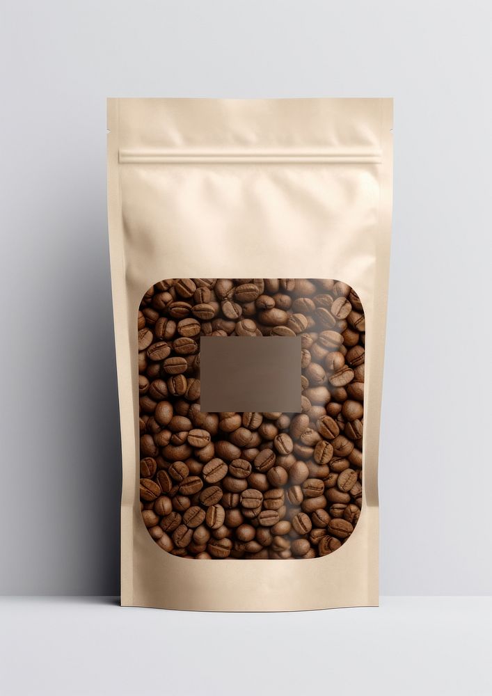 Coffee beans Doypack packaging  ingredient freshness letterbox.