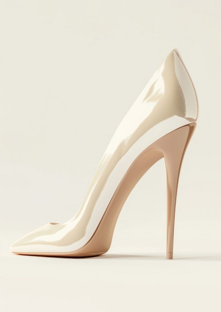 High heel  footwear white shoe.