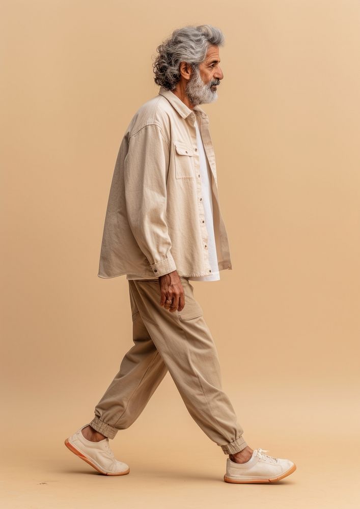 Walking person adult khaki.