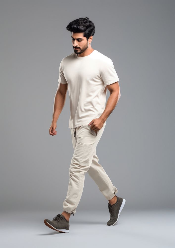 South Asian t-shirt walking sleeve.