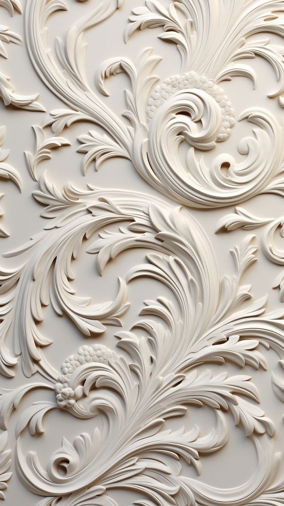 Renaissance arts bas relief small pattern oil paint wallpaper white backgrounds.