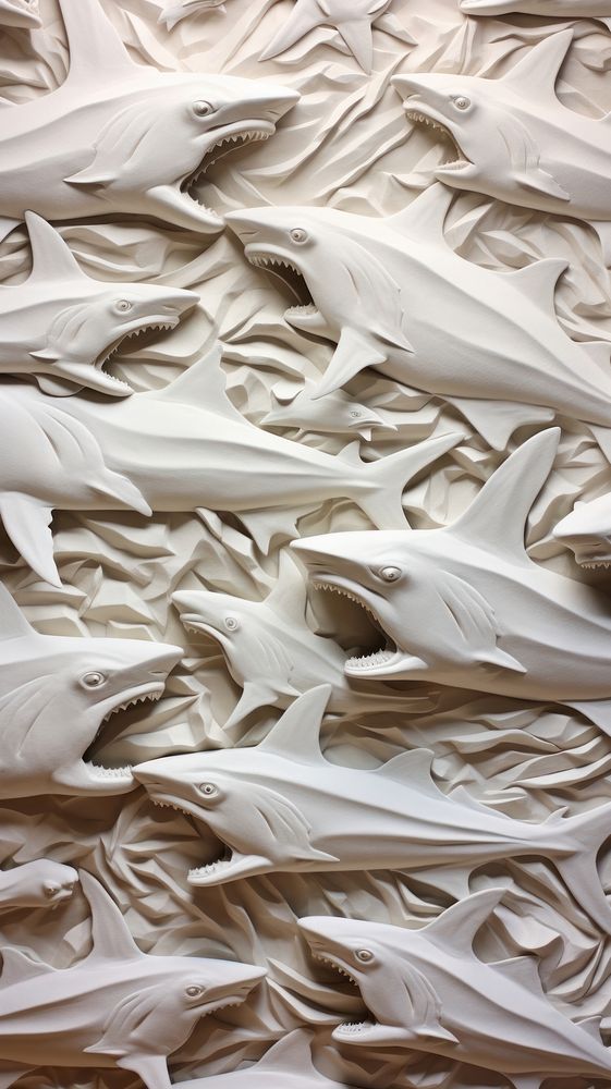 Art pattern paper shark.