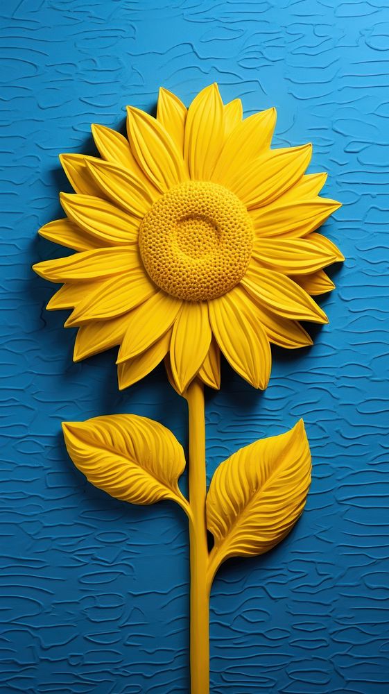 Sunflower pattern plant art.