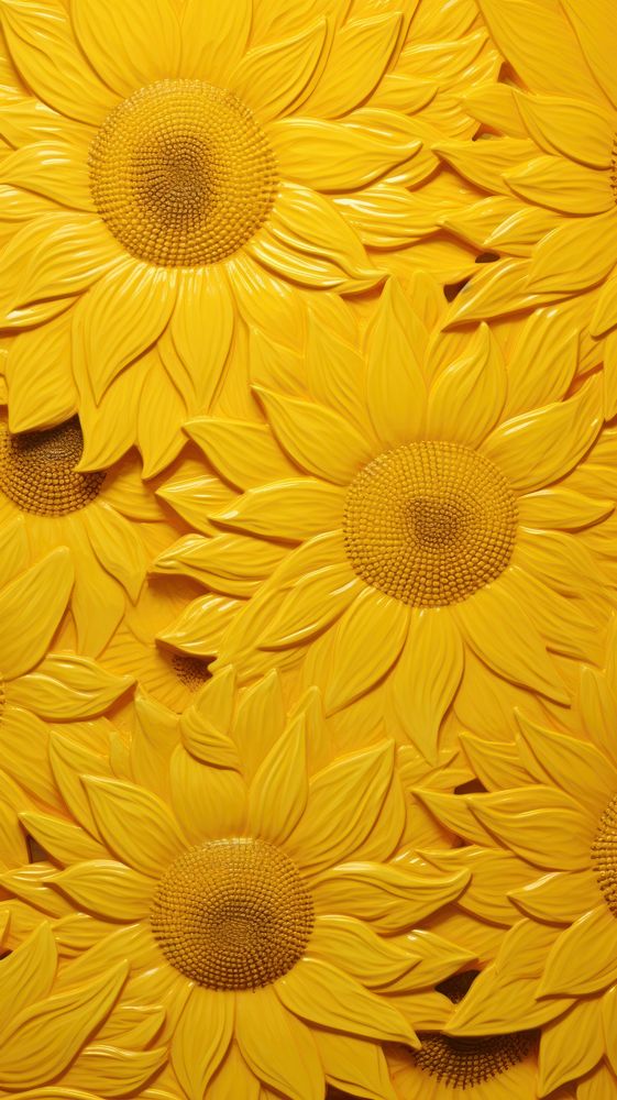 Sunflower pattern yellow inflorescence.