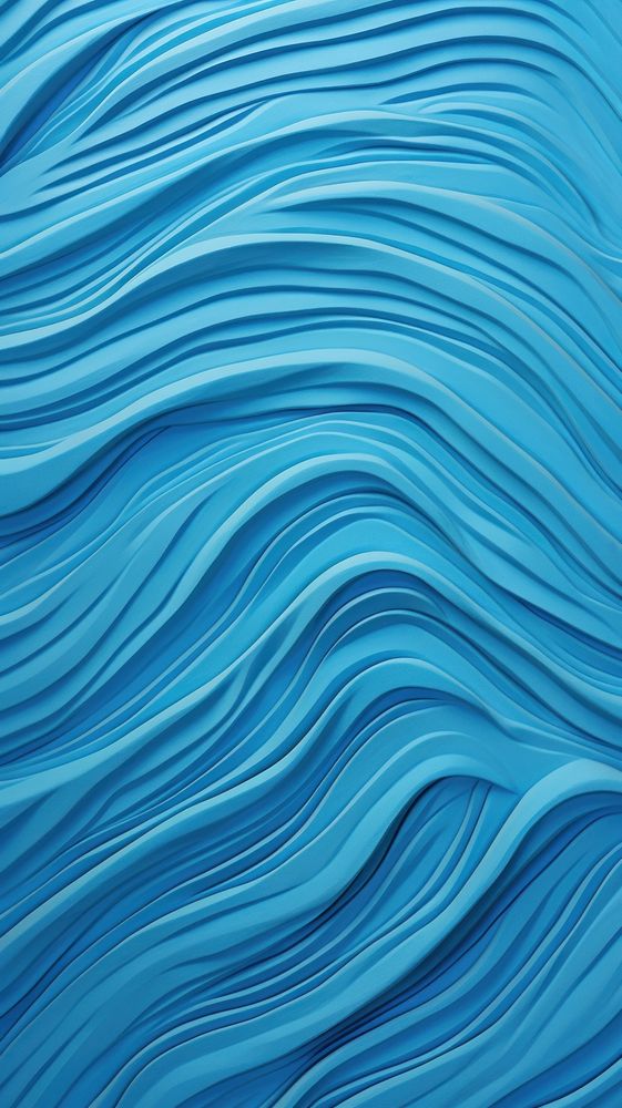 Wave bas relief pattern blue backgrounds turquoise.