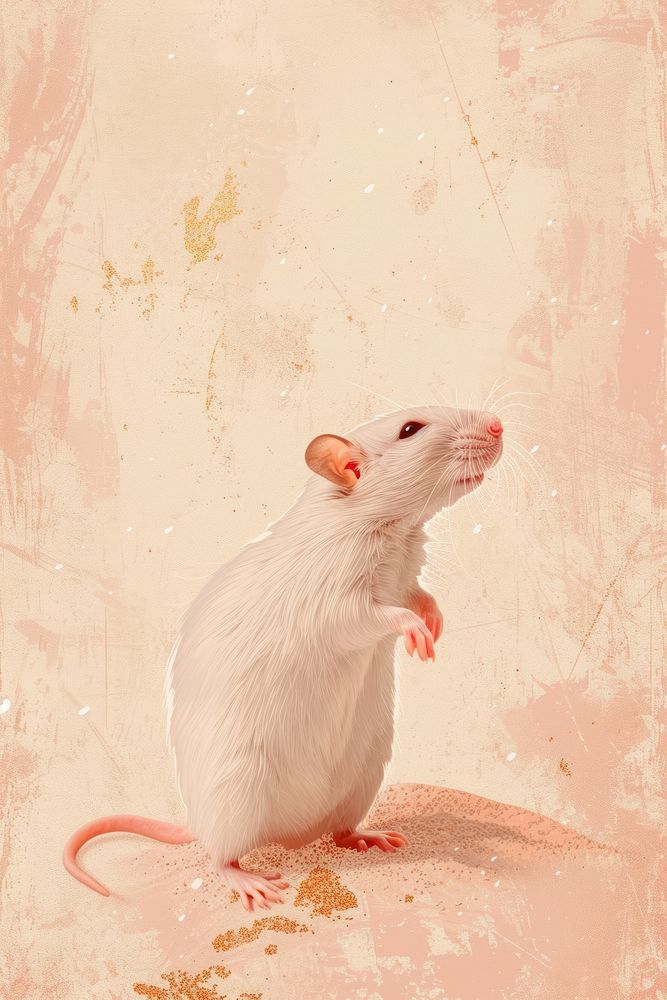 White rat animal rodent mammal.