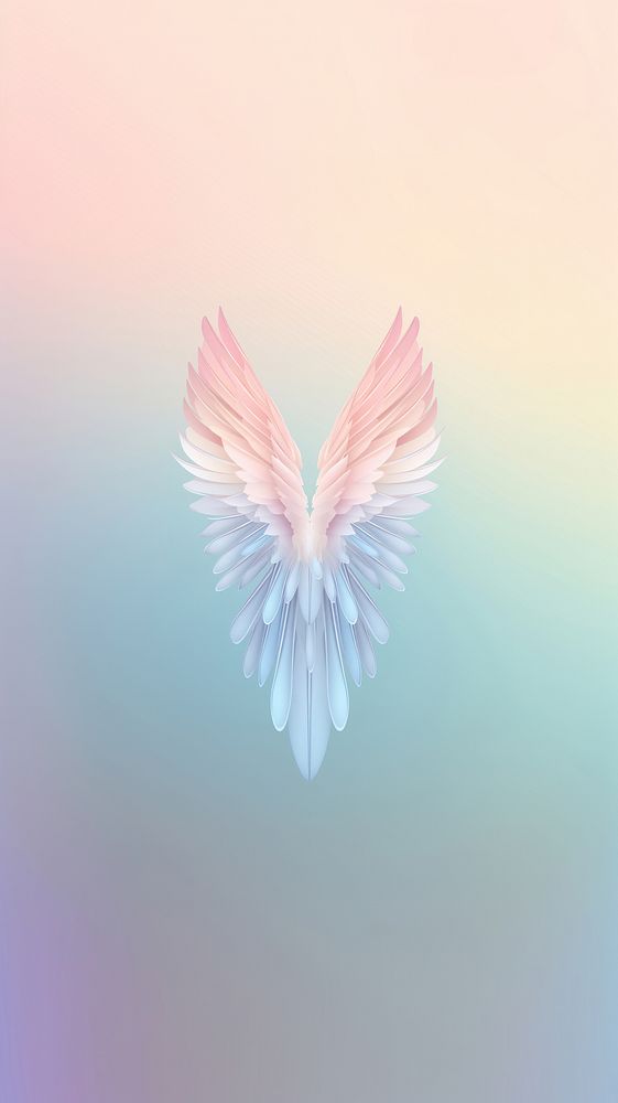 Angel wing petal bird art.