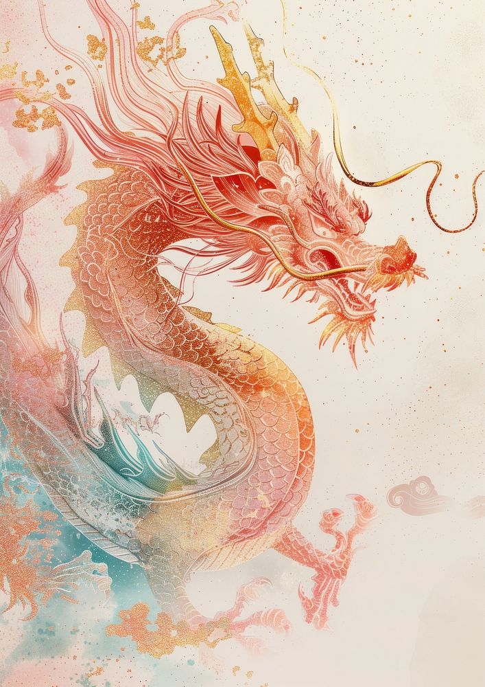 Chinese dragon art representation creativity.