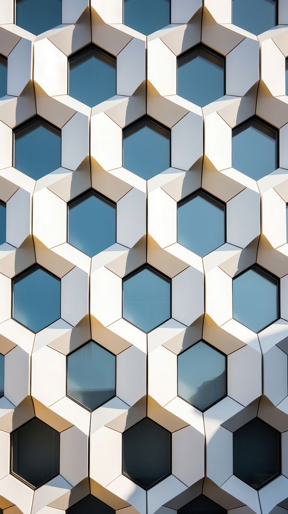 Pattern architecture honeycomb building.