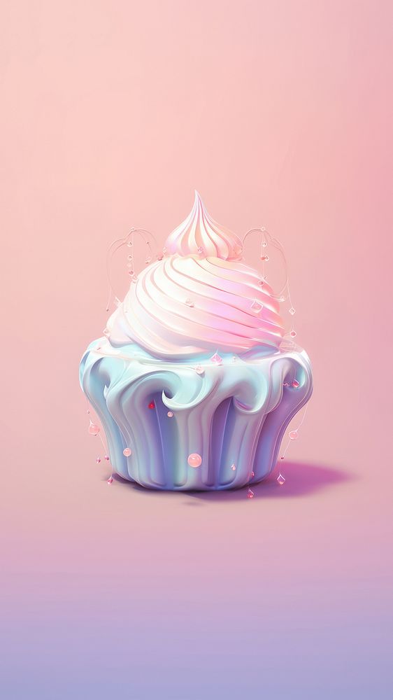 Cupcake dessert icing cream.