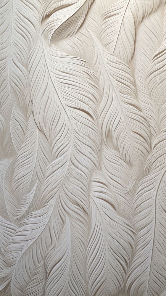 Feather wallpaper pattern white.