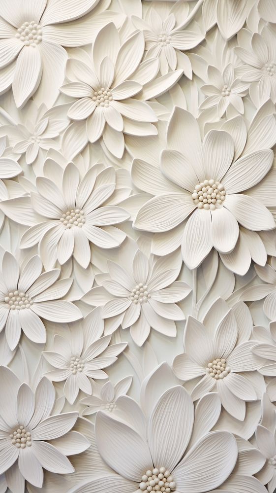  Flower pattern wallpaper plant. AI generated Image by rawpixel.