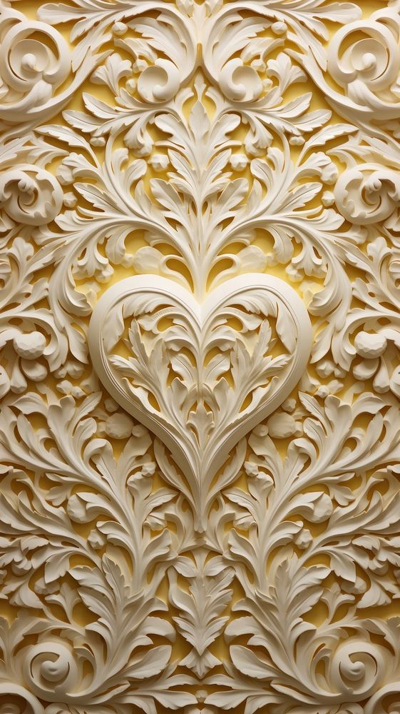 Heart bas relief pattern wallpaper architecture backgrounds.